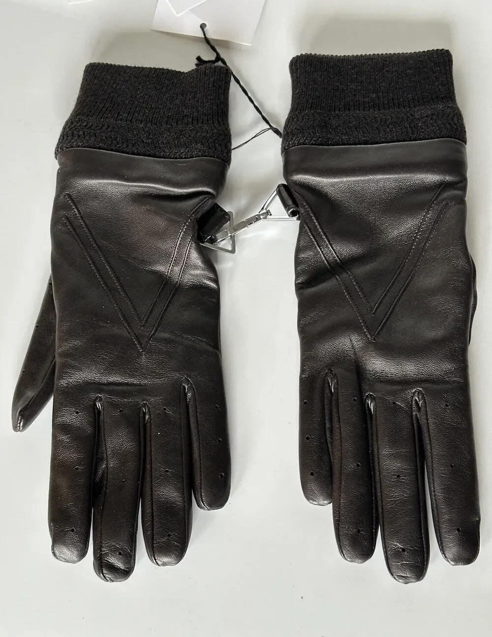 NWT $650 Bottega Veneta Women's Leather Gloves Brown Size 8 (L) Italy 690300